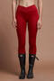 Moss V Red Seamless Seamless Scrunch Recovery Sports Leggings - 3