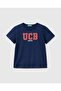 Boy's Navy Blue Benetton Logo Printed T-Shirt