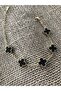 Black Steel Zircon Clover Bracelet - 2