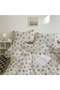 Snowflake Double Duvet Cover Set Made of 100% Cotton Flannel Fabric