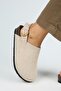 Antonella Women's Leather Genuine Leather Back Strap Sabo Beige Sandals - 4