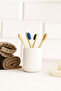 White Toothbrush Holder Concrete Stone - 2
