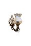 Grapes Shape Zamak Metal Wall Light with Antiqued Finish and Matte Honey Color Glass - 2