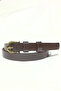 100% Genuine Leather Women's Belt with Antique Gold Plated Buckle - 3