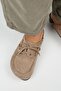 Karis Women's Genuine Leather Lace-Up Sabo Mink Slippers - 8