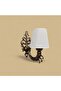 Grape Kol Zamak Metal Sconce with Antique Finish, Cream Color, with Hat - 6
