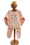 Powder Pink Rope Detailed 2-Piece Girls' Bottom - Top Tracksuit Set - 2