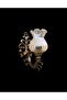 Grapes Shape Zamak Metal Wall Light with Antiqued Finish and Matte Honey Color Glass - 3
