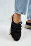 Koralia Women's Genuine Leather Clog Black Slipper - 5