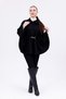 Women's Belted Cashmere Poncho Black New - 2