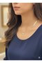 Women's Italian Gold Chain Snowflake Combination Necklace - 3