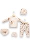 Baby Girl with Gazelle and Rabbit Figure 5-Piece Newborn Hospital Discharge Set