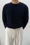 Dray Oversize Knitwear Long Sleeve Sweater Navy Blue - 4