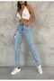 Ns-96055 Mom Jean High Waist Jeans Slim Fit Denim Pants - 3