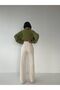 A129227 Women's Ecru High Waist Palazzo Jean Boyfriend Loose Wide Leg Denim Pants - 2