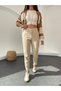 Ns-20241 Beige Mom Jean High Waist Jeans Slim Fit Denim Pants - 2
