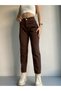 A187013 High Waist Mom Women's Jeans Brown Jeans Slim Fit Jeans