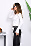 Ecru V-Neck Modal Blouse - 3