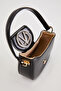 With Logo, Mini Size, Chain Detail, Long Strap, Women's Stylish Handbag 930346 Black - 3