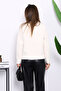 Cream Single Button Angora Soft Cardigan - 4