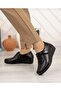 Winter Padding Sole Velcro Black Orthopedic Mother's Shoes - 3
