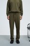 Griffin Men's Khaki Sweatpants with Elastic Waistband and Metal Bird's Eye Detail - 2