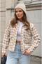 Women's Chanel Plaid Lumberjack Tweed Short Pocketed Melton Jacket 700-3540209