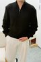 Olver Oversize Longsleeve Pullover, Schwarz - 2