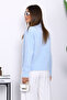Baby Blue Single Button Angora Soft Cardigan - 3