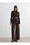 Lcw Vision Brown Standard Fit Wide Leg Women's Trousers