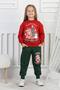 Girl's Labubu Christmas Three-Thread Non-Shedding Fabric Full Mold Suit Christmas