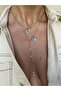 Double Chain Heart and Star Detail Steel Necklace Set - 3