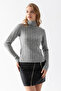 High Neck Slim Fit Bodysuit, Ribbed Knit Sweater, High Neck Slim Fit Sweater. - 2