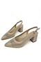 Transparent Stone 6 cm Thick Heel Shoes 01601