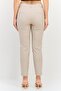 Women Cigarette Fit Stripe Straight Leg Pants, Beige - 3