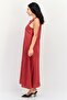 Women Solid Maxi Dress, Red - 3