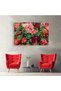 Tablou flori variate rosu roz, cod 2677 - 3