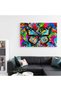 Tablou fluture fundal abstract multicolor, cod 4978 - 4