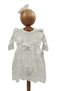 White Lace Bow Detailed Dress, Headband Baby Girl Mevlüt Dress 2-Piece Set