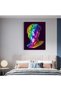 Tablou cap statuie vopsita multicolor, cod 3106 - 3