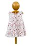 Floral Detailed Ruffled White Baby Girl Dress