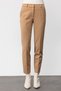 Women's Skinny Leg Stripe Pocket Trousers-Camel - 3