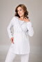 Women's Gray Jacquard Shawl Collar Winter Special Design Maternity Maternity Dressing Gown Pajama Set Set - 3