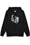 Ataturk Printed Hooded Yarı Oversized Sweatshirt Black Hoodie 1236