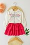 Bow Detailed Stylish Girl's Skirt Suit - Age 2/10 - 31522 - 2