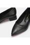 Large Size Short Heel Stiletto 3.5cm 41-42-43-44-Black Leather - 6