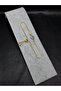 Gold Color Hematite Stone Letter U Bracelet - 2