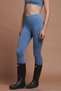 Sierra Blue Double Color Seamless Scrunch Recovery Sports Leggings - 6