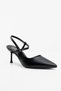 Women's Kitten Black Thin Short Heel Evening Dress Stiletto Pointed Toe Classic Heeled Shoes