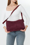 Metro Burgundy Suede Women's Shoulder, Arm and Hand Bag - 4